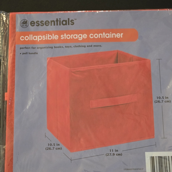 Essentials Bright Red Collapsible Storage Box - Picture 1 of 3